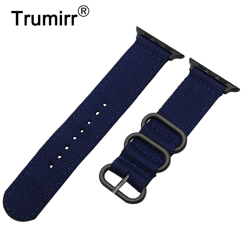 Холщовый нейлоновый ремешок для часов iWatch Apple Watch SE Series 6 5 4 3 2 1 44 мм 40 42 38 мужской и