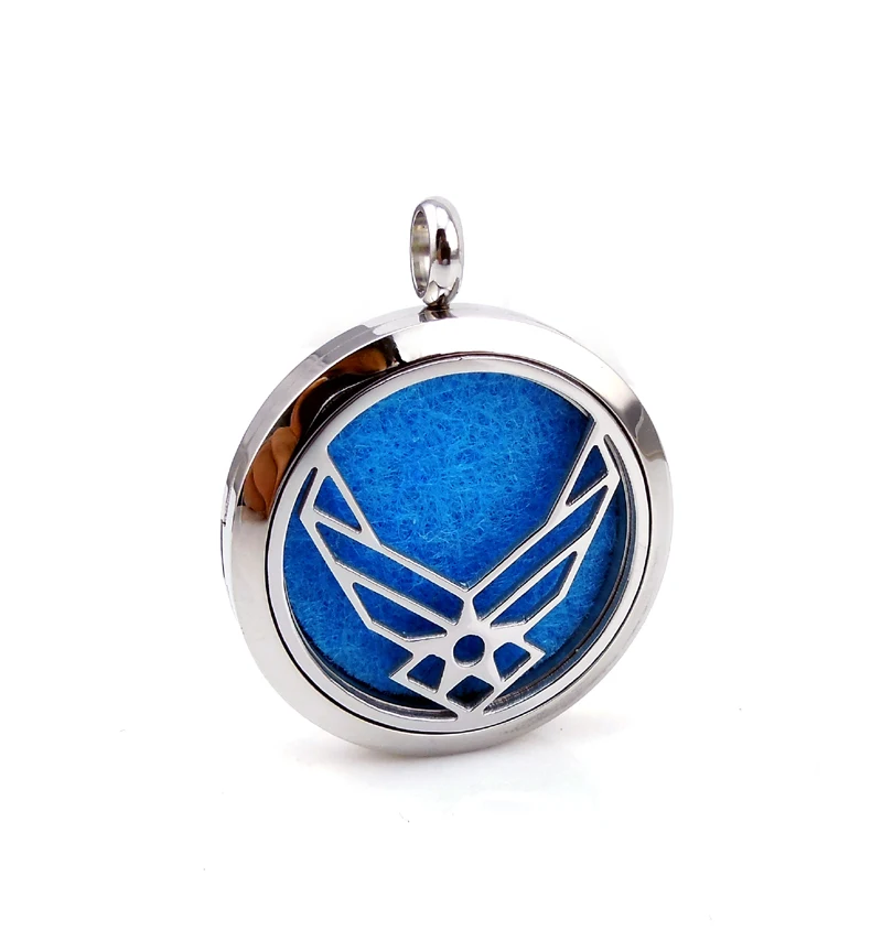 Цепь бесплатно крыло ВВС (30 мм) ароматерапия/эфирные масла из нержавеющей стали