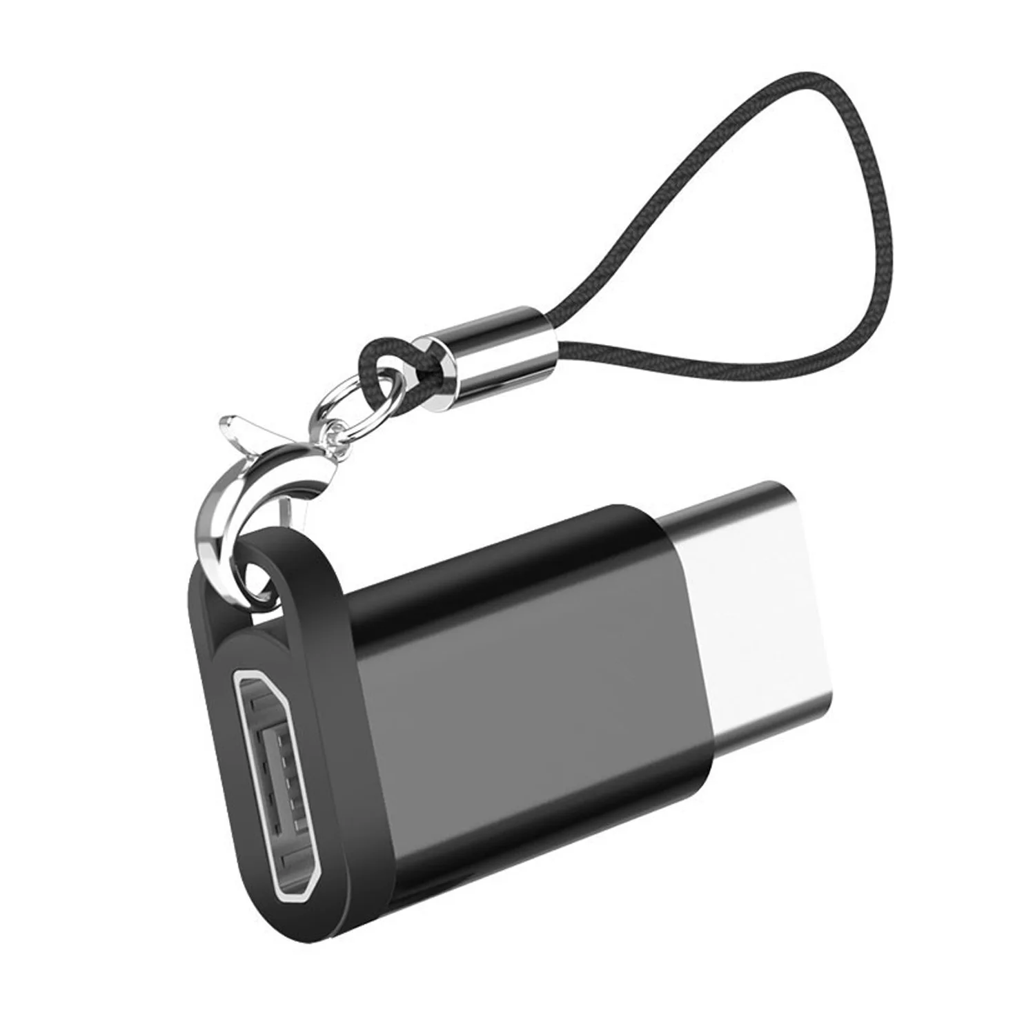 Адаптер Micro USB Type C 2 шт. адаптер с поддержкой OTG и нейлоновым шнурком для Apple MacBook
