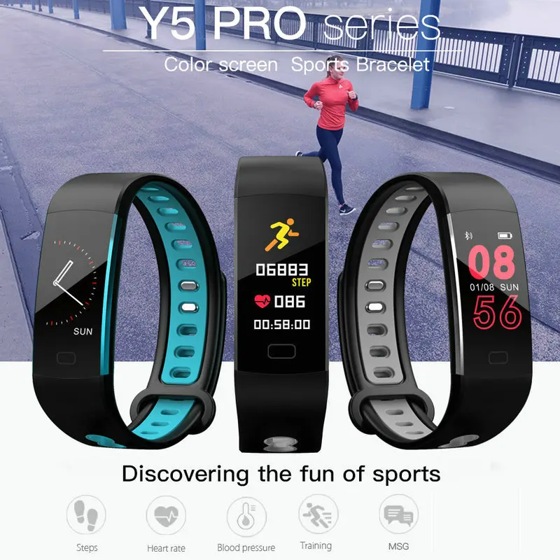 Смарт часы Y5 Pro PK смарт браслет с пульсометром фитнес трекер умный электронный