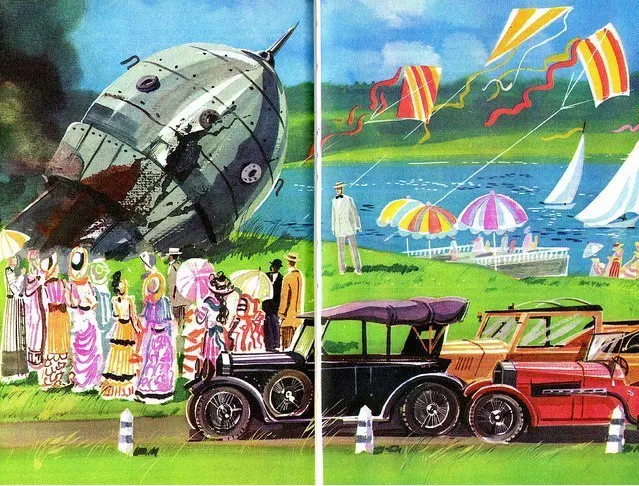 Aelita Sunrise Ретро советская научно-фантастическая комическая иллюстрация искусство