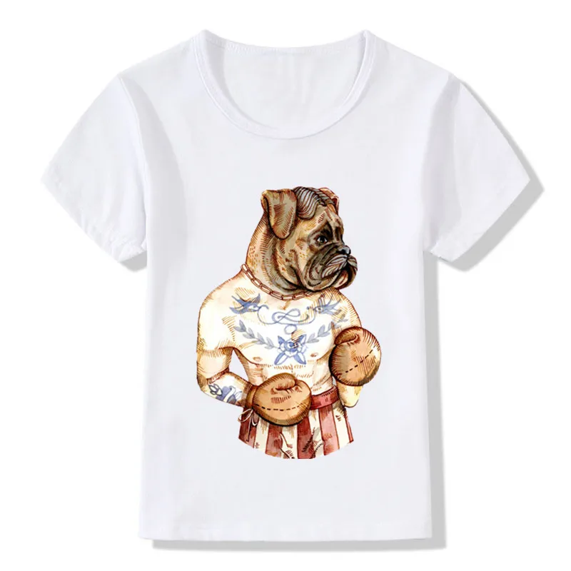 2018 Детские Однотонные трусы боксеры с рисунком кошки/собаки забавная футболка
