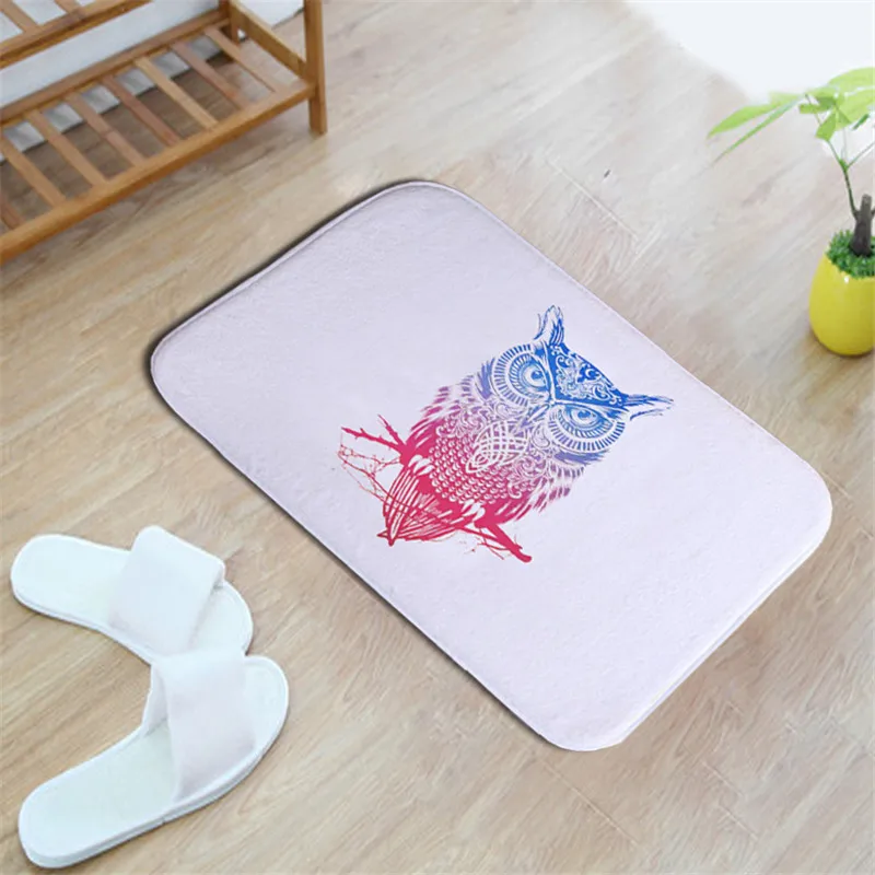 Сова Kawaii Добро пожаловать коврики кошка Животные Печать ванная комната кухня