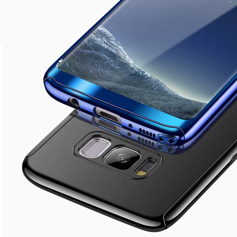 CHUNFA Full Cover Case for Samsung Galaxy S9 S8 Plus Mirror Shockproof Cell Phone S7 Edge A5 A7 2017 Hard Cases |