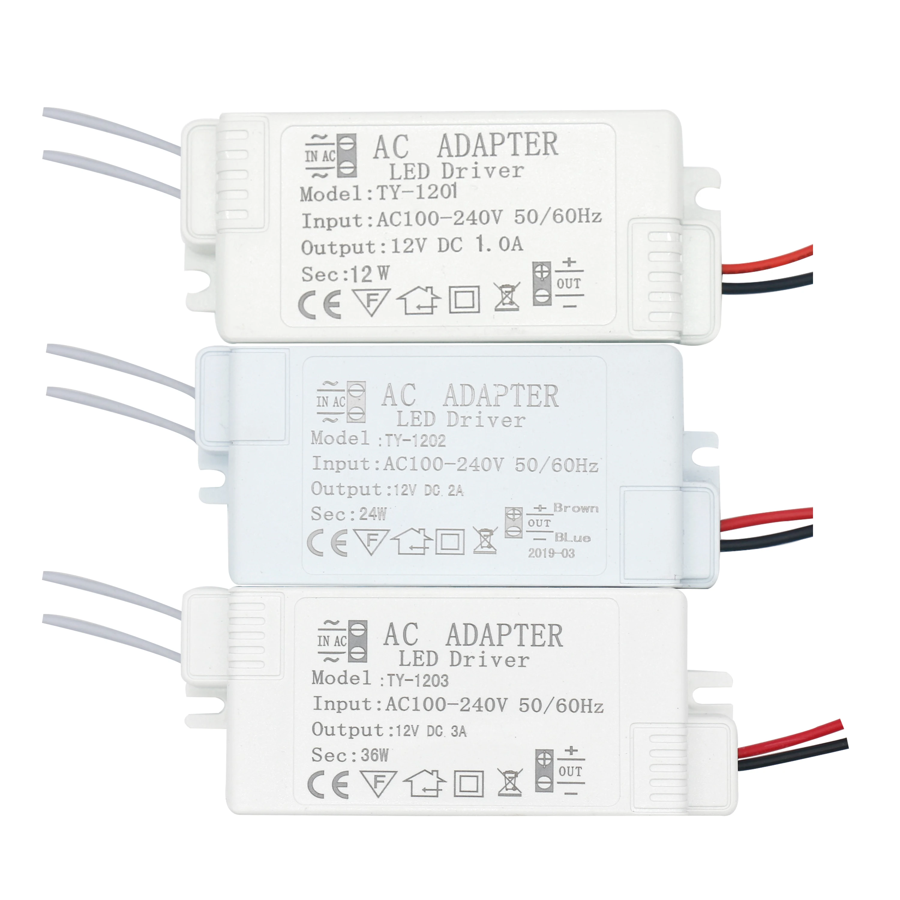 DC12V 60W 36W 24W 12W LED Driver 1A 2A 3A 5A  LEDs AC220 to 12V Power Supply Constant Voltage For Control Lighting Transformers