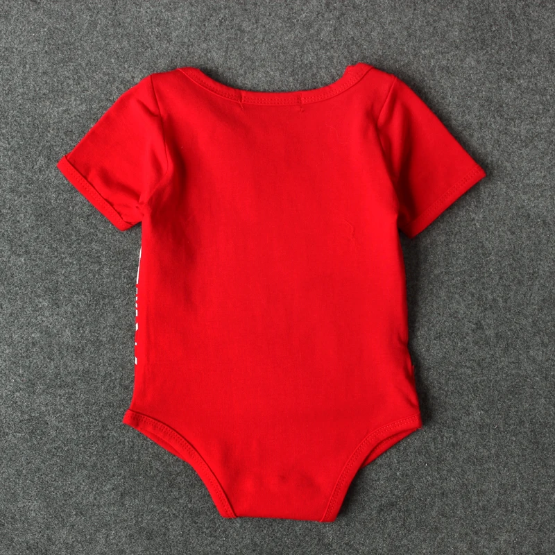Летняя одежда красного цвета для новорожденных 2017 г. комбинезоны с короткими