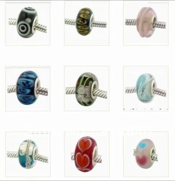 Wholesale European charms loose beads baroque 2000pcs/lot lampwork murano glass fit chain bracelet jewelry GS022 | Украшения и