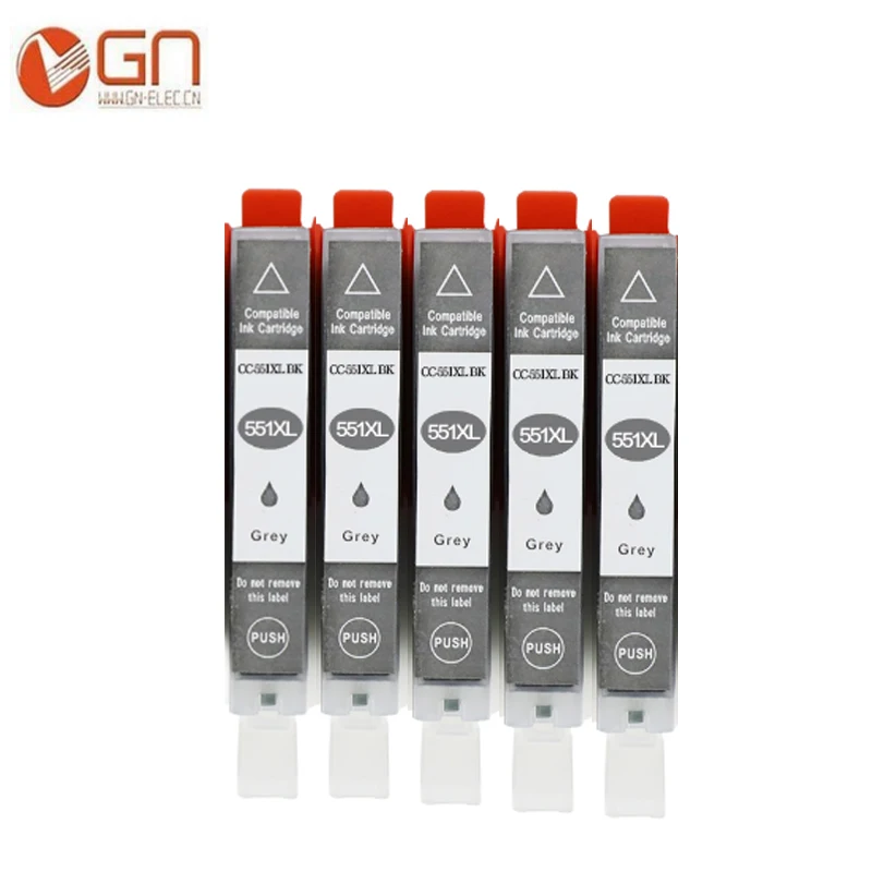GN CLI 551 xl с серыми чернильными картриджами для Canon Pixma MG5400 MX925 MX725 MG5450 MG5550 MG6350