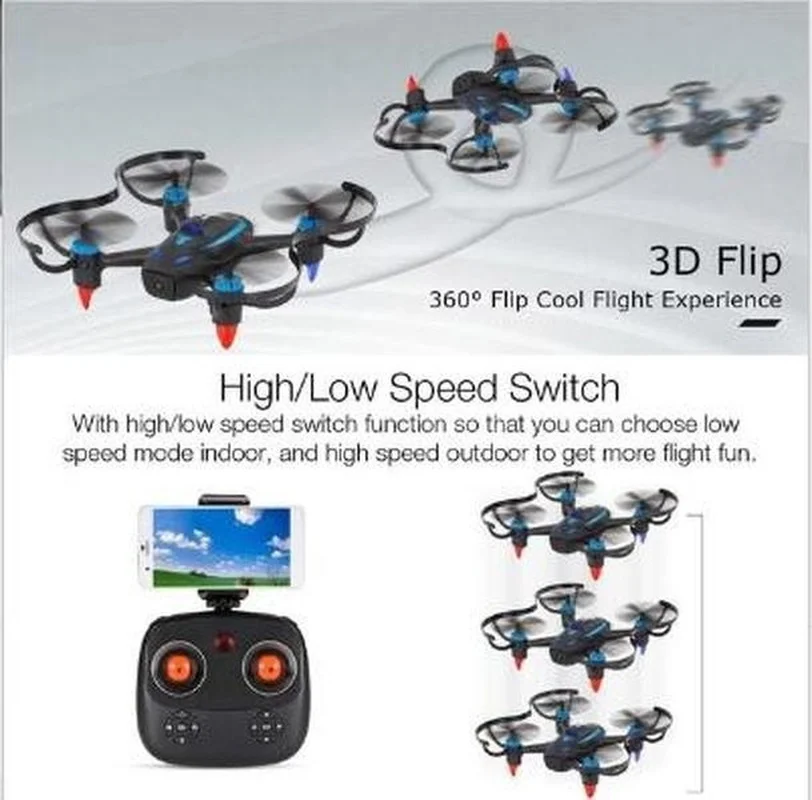 F 18W 480P/720P камера RC Квадрокоптер Дрон Wifi RTF 6 осевой гироскоп удержание высоты