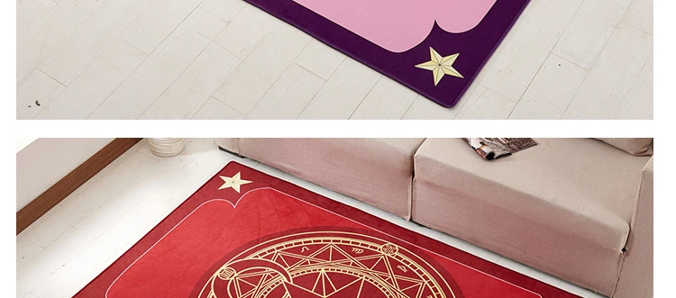 Аниме Cardcaptor Sakura Kinomoto Sakura, Круглый Стиль, украшение, пушистые коврики, противоскользящие, мохнатые, для дома, спальни, ковер, напольный коврик