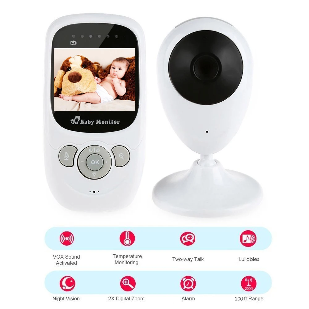 2.4 inch LCD Display Temperature Detection Baby Monitor 2.4GHz Wireless Night Vision Camera Two Way Talk Babysitter |