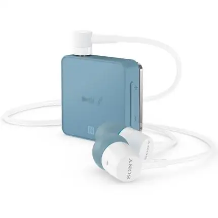 SONY SBH24 стерео Bluetooth наушники беспроводной воротник клип гарнитура NFC - Цвет: Синий