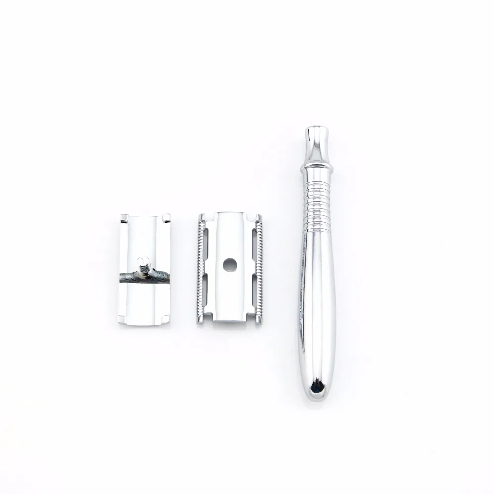 BAILI Safety Razor серебряная длинная ручка ZAMAK сплав цинка 5 лезвий чехол BD191 отличное