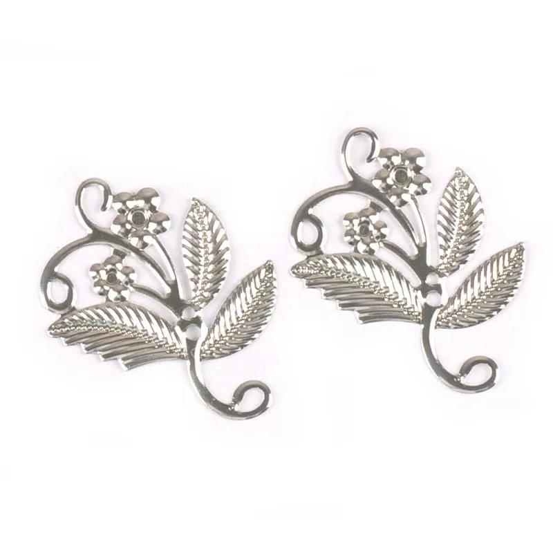 10 шт. бронзовые/серебряные цветочные филигранные обертки для украшения поделок