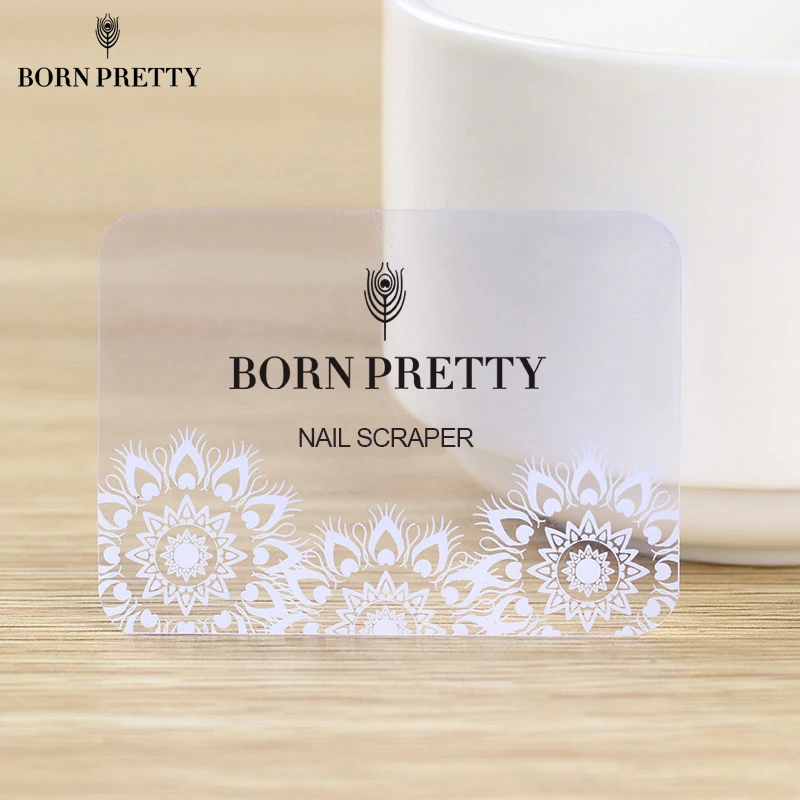 Born pretty Рождество Ногтей Штамповка Скребок Снежинка Явный Штамп Мини Карты 5.5 х 4