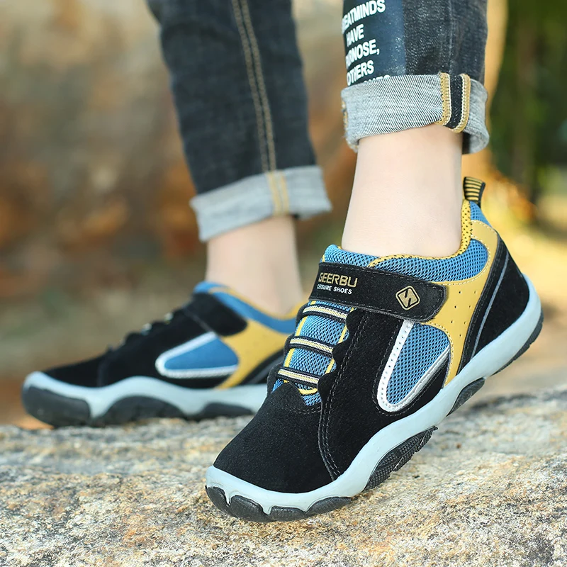 Высококачественные кожаные детские кроссовки с мягкой подошвой Обувь для бега