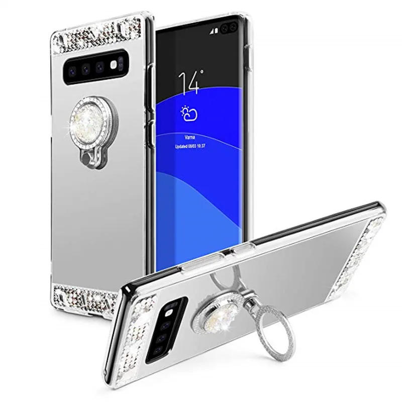 Роскошный зеркальный чехол для телефона Samsung Galaxy S10 Plus S10e S8 S9 S6 S7 Edge Note 8 9 5 J3 J5 J7 A3 A5 A7