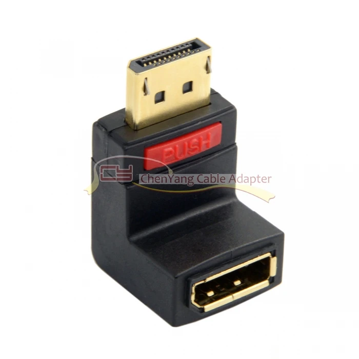 Кабель-удлинитель с углом 90 градусов DP DisplayPort папа-мама