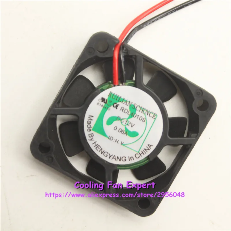 Ruilian Science RDL4010S тихий вентилятор охлаждения DC 12V 0.06A 4010 4 см 40*40*10 мм 2 провода|wire 2|wire