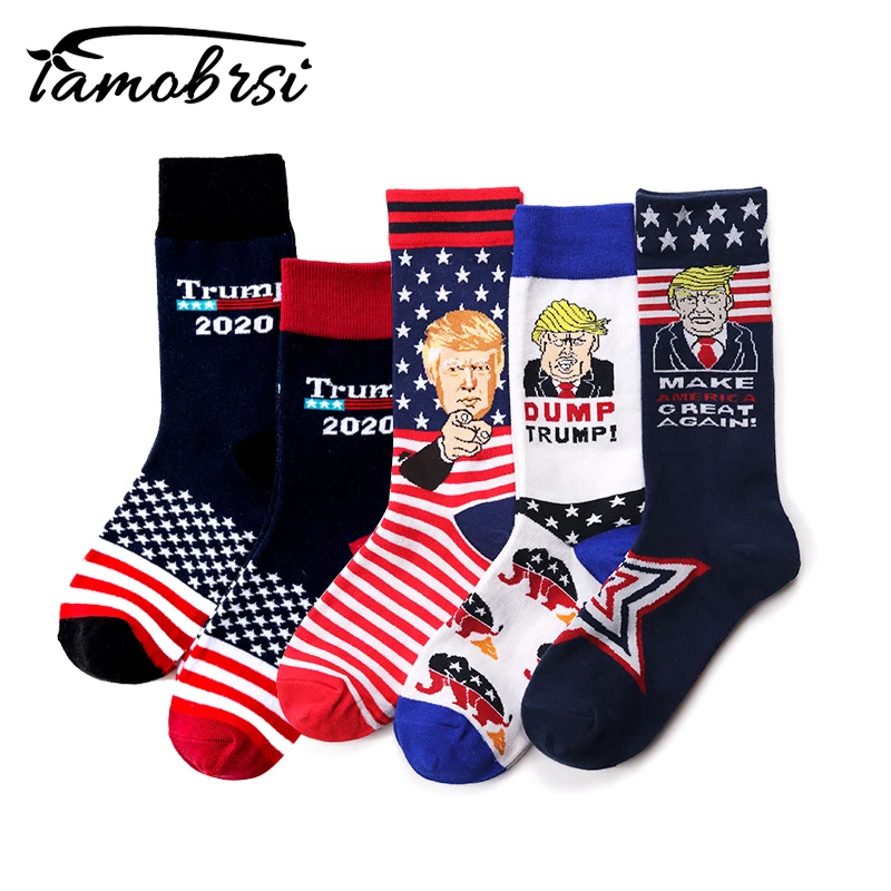 

Носки женские/мужские, зимние, в полоску, с изображением национального флага, счастье хлопок