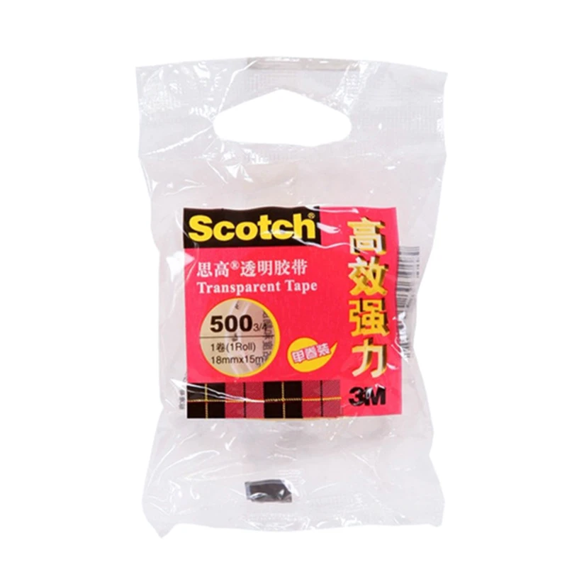 

3M Scotch 3 rolls a lot transparent tape long aging moisture and stain-resistant stationery office and student tape 500