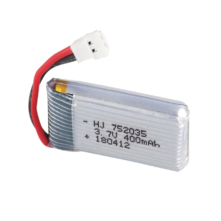 Dinto 400 мА/ч 3 7 V 752035 Перезаряжаемые Lipo Батарея для Eachine H99W JJRC литий полимерные