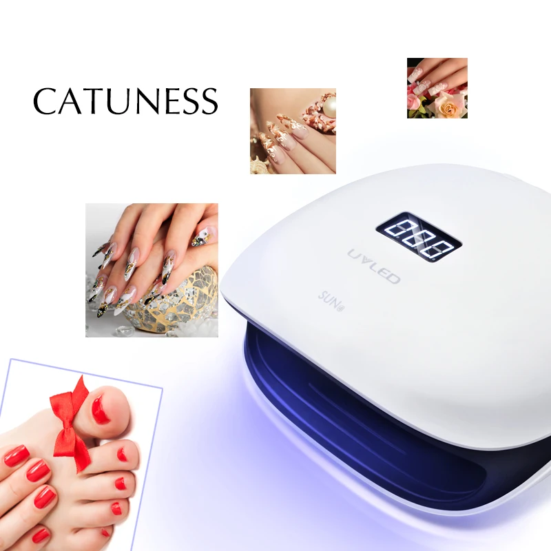 Сушилка для ногтей CATUNESS 48 Вт УФ светодиодная лампа стойкий Гель-лак более быстрое