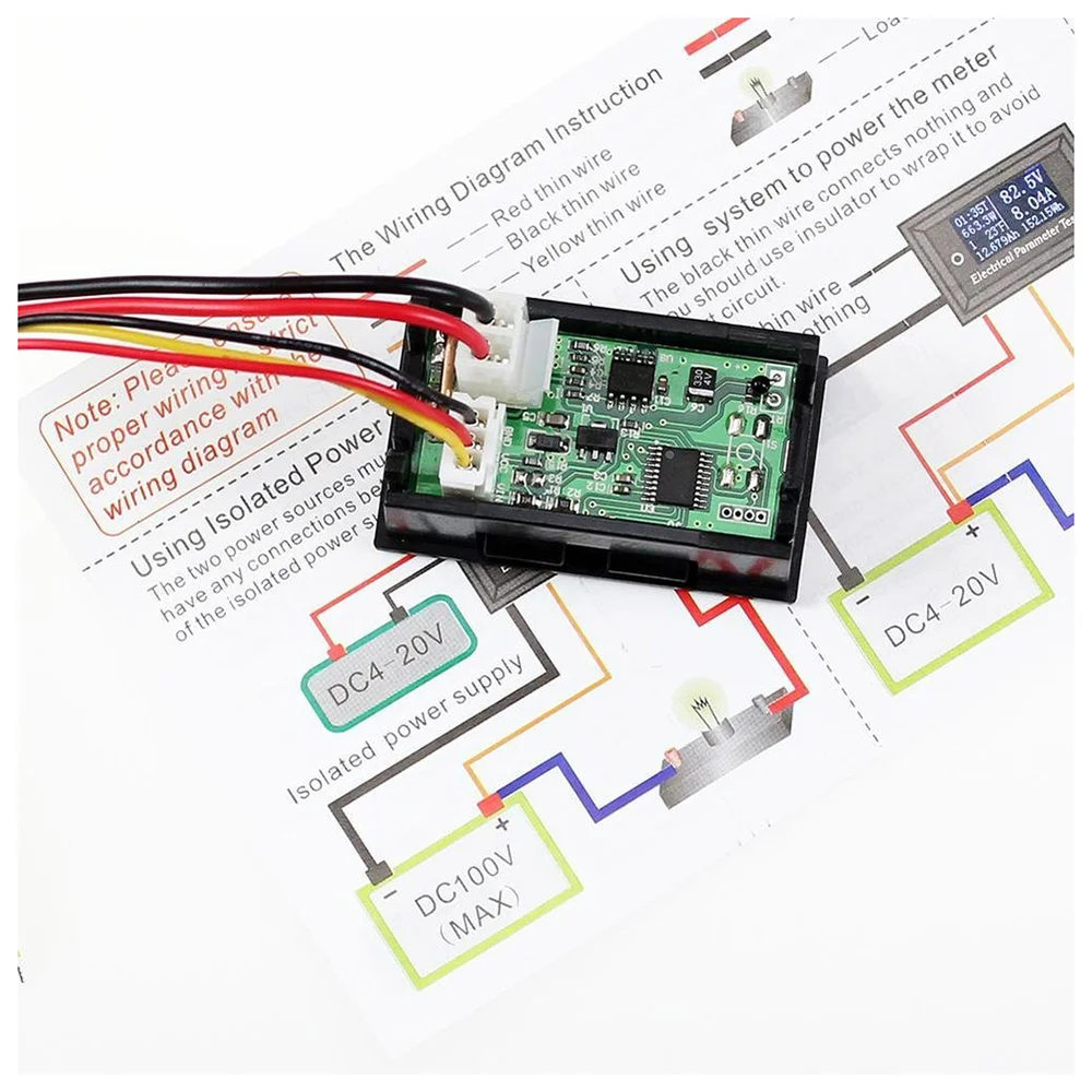 THGS 1 шт. 7 в OLED Мультифункциональный Мини Цифровой тестер постоянного тока 100 10 А