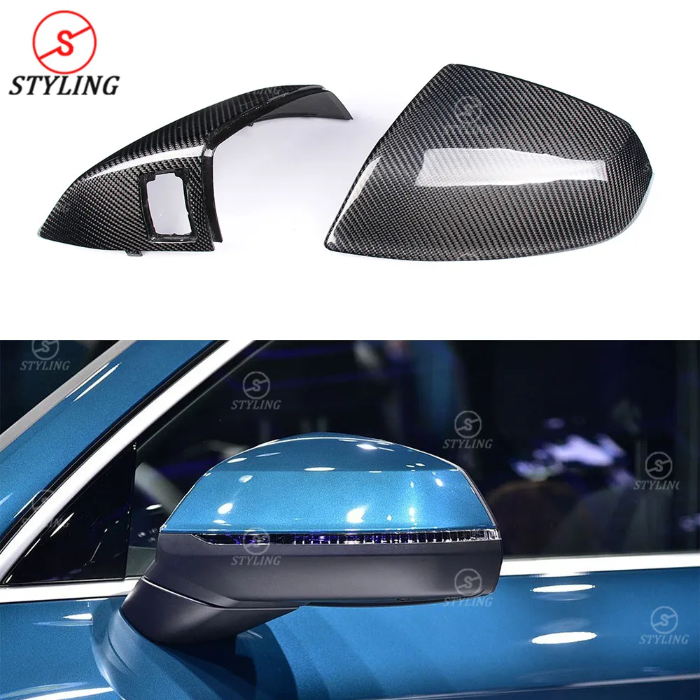 

Q5 Q7 Mirror Cover with&without lane side assist For Audi SQ5 Carbon Fiber Side RearView Mirror Case Replacement 2017 2018 2019