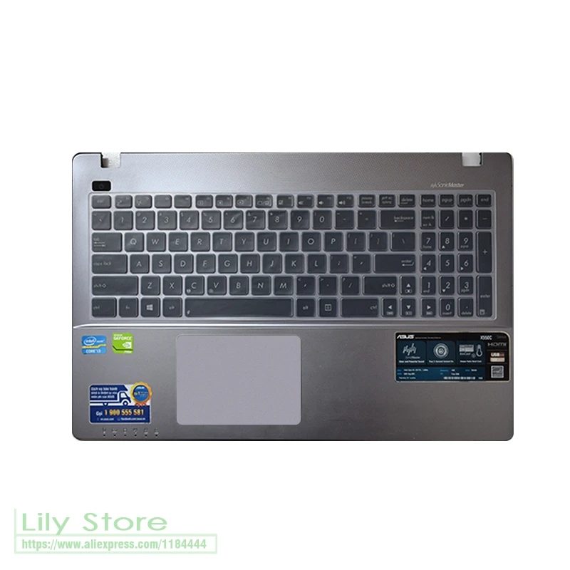 black 15 дюймов Силиконовая клавиатура для ноутбука Защитная пленка для Asus X556U A55X A56C A73 A550X A550C A550JK A550LA550DP A555LD Y581 Y582 - Цвет: black