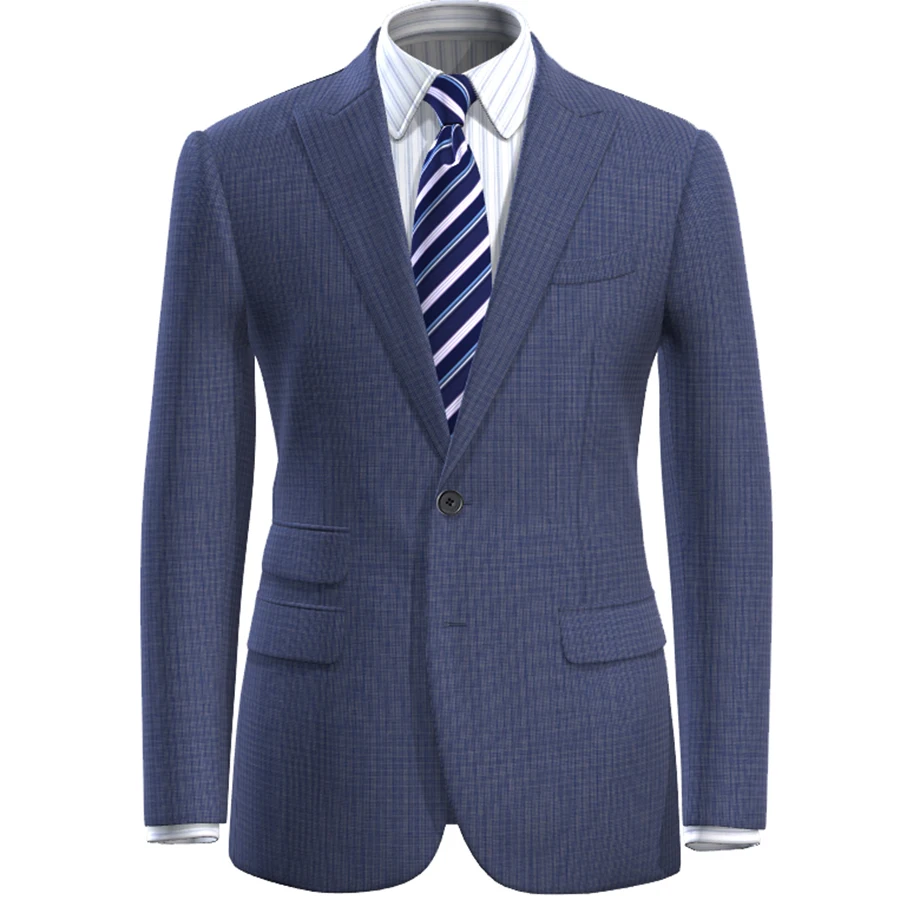 Мужской пиджак синий приталенный на заказ синий мужской блейзер Veste Homme Costume Lux Blaser Masculino