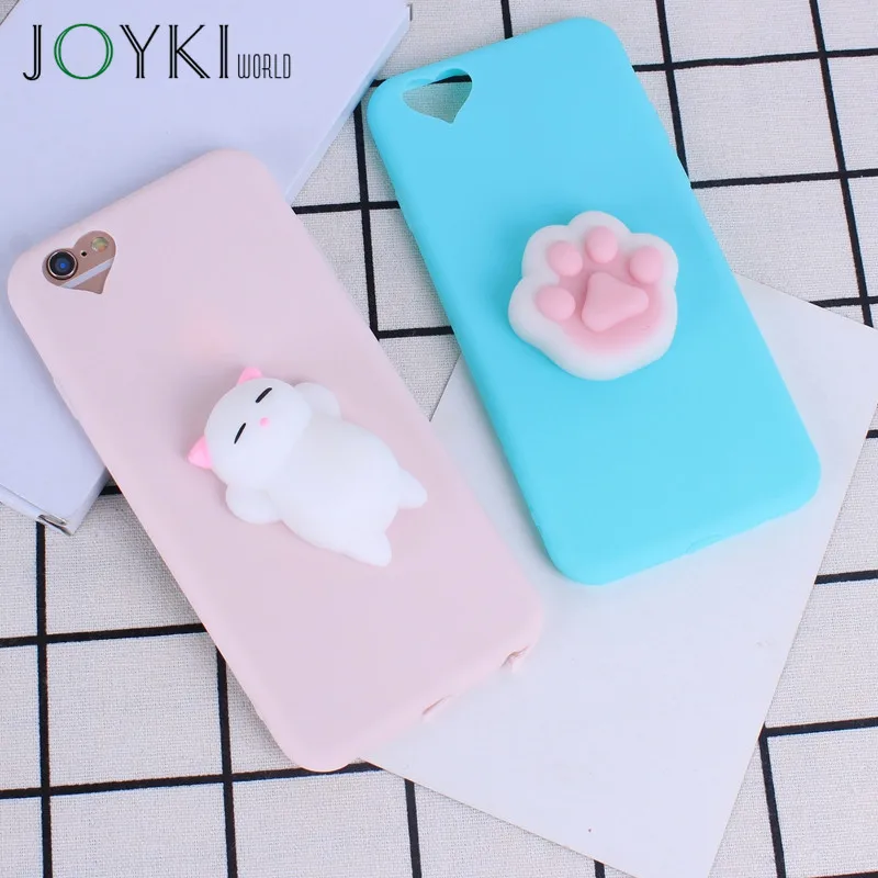 Phone Case for iPhone 6 6S 3D Cute Soft Silicone Squishy Cat Fundas 7 plus 5 5S SE Cover Animal Coque |