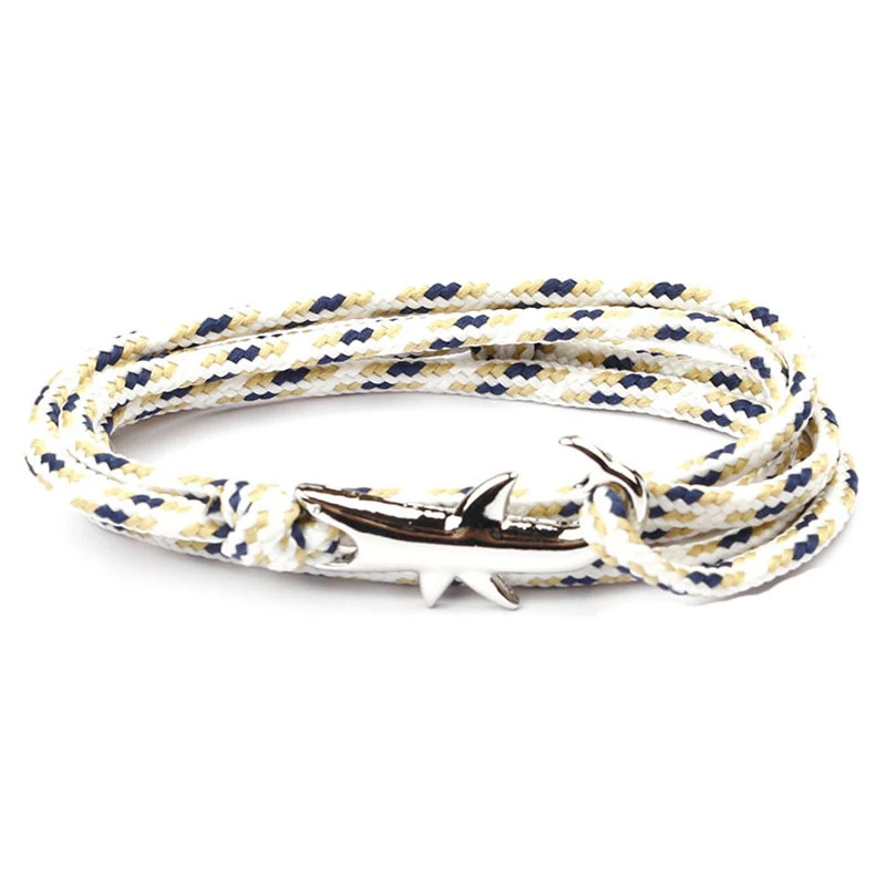 Мужские и женские серебряные браслеты KBAP крутой мореходный Морской браслет на