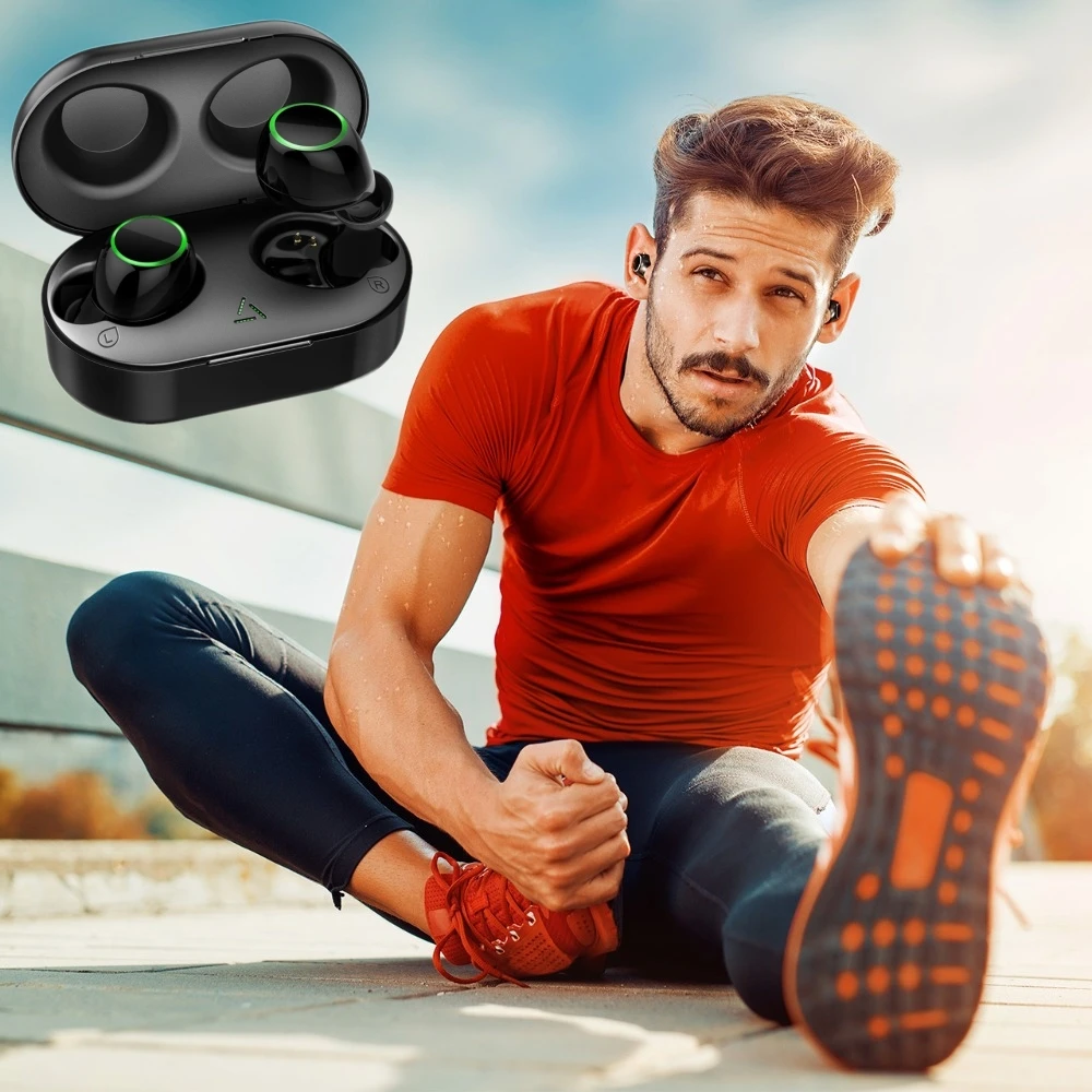 Топ Mpow T6 Беспроводной наушники уникальный штрих Управление Bluetooth 5 0 21 ч 3D стерео с