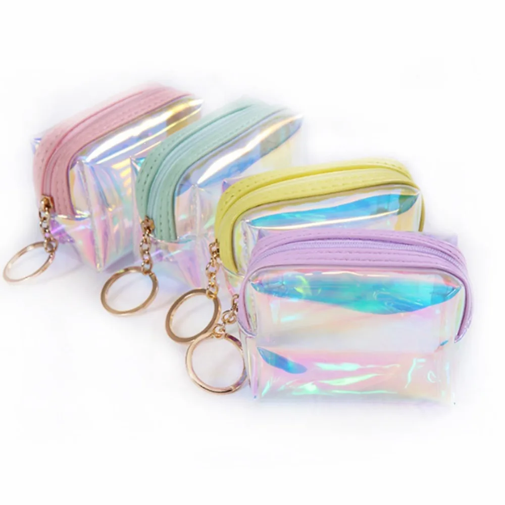 Голографическая косметичка для девочек летняя прозрачная маленькая женщин