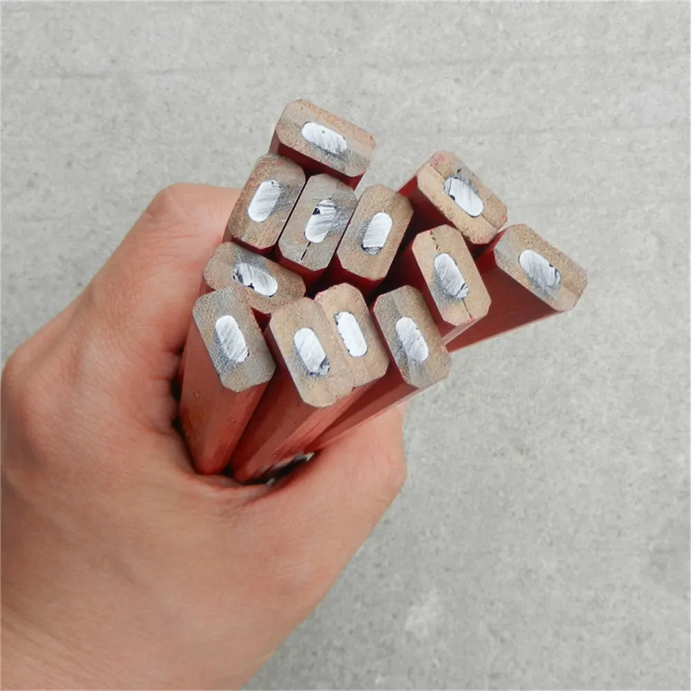 5 шт. черные свинцовые столярные карандаши DIY строитель столярные станки деревообрабатывающее ремесло толстое ядро приплюснутый знак пользовательские ручки Офисные канцелярские принадлежности