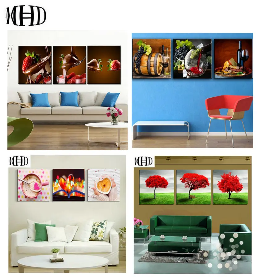 Многоцветная 5d алмазная картина для рукоделия из цветов триптиха украшение