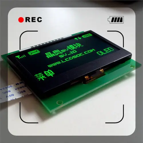 2.4'' inch OLED LCD Screen 128X64 GREEN display module SPI 5v IO leve | Электронные компоненты и