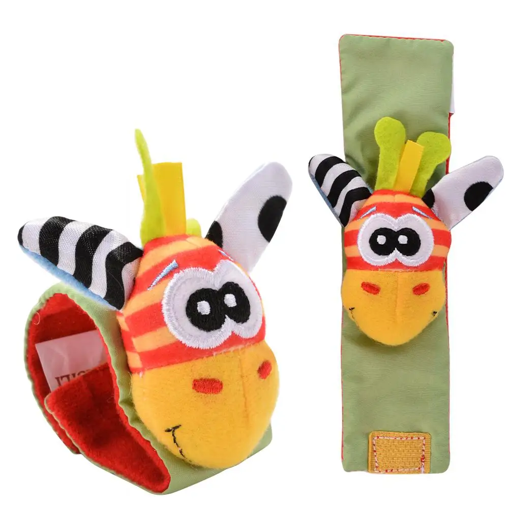 

RCtown 4pcs Newest Wrist Rattles Hands Foots finders Baby Infant Soft Toy HWD30