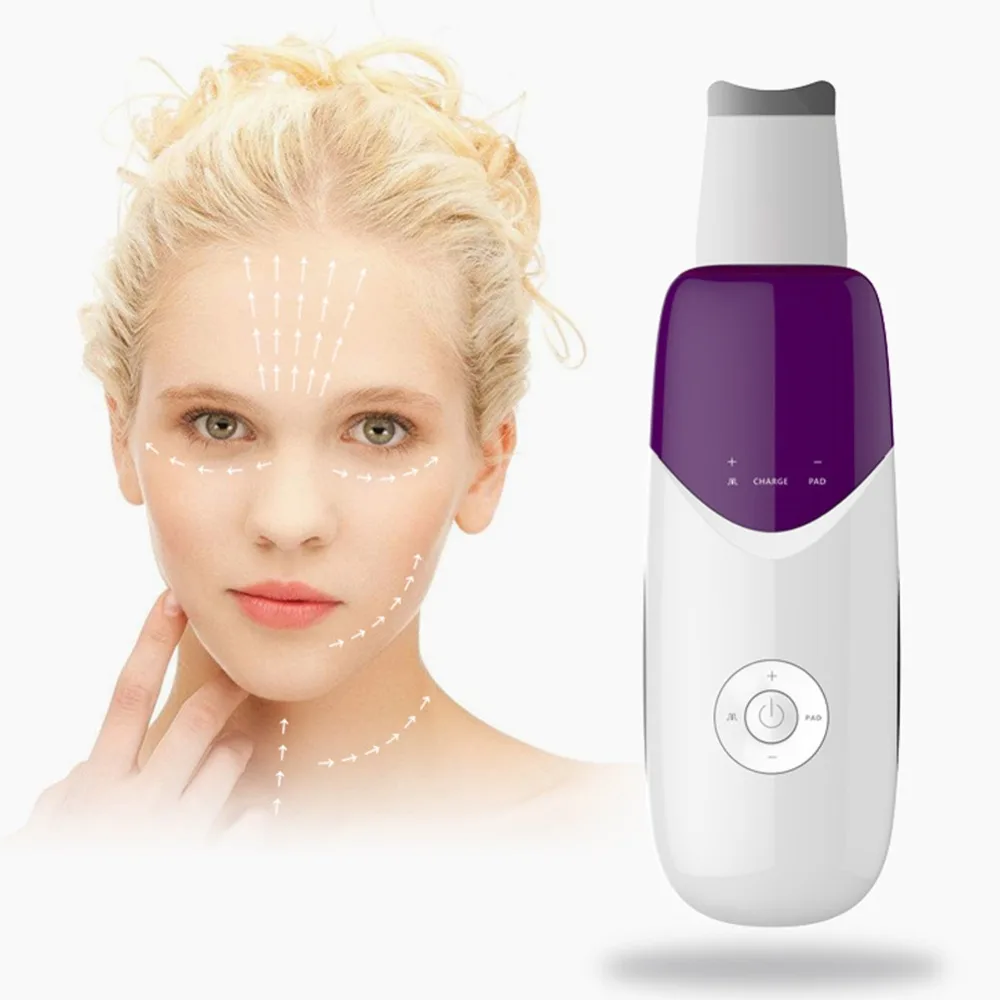 Прибор для ультразвуковой чистки лица скруббер кожи очиститель пор анион