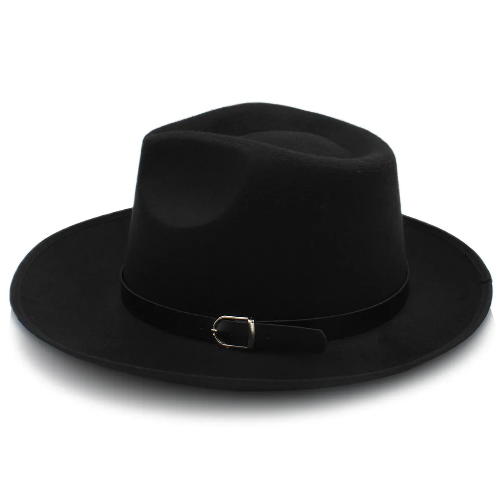 Женская Осенняя Фетровая Шляпа Fedora с широкими полями джазовая шляпа R Lady Queen Sombrero