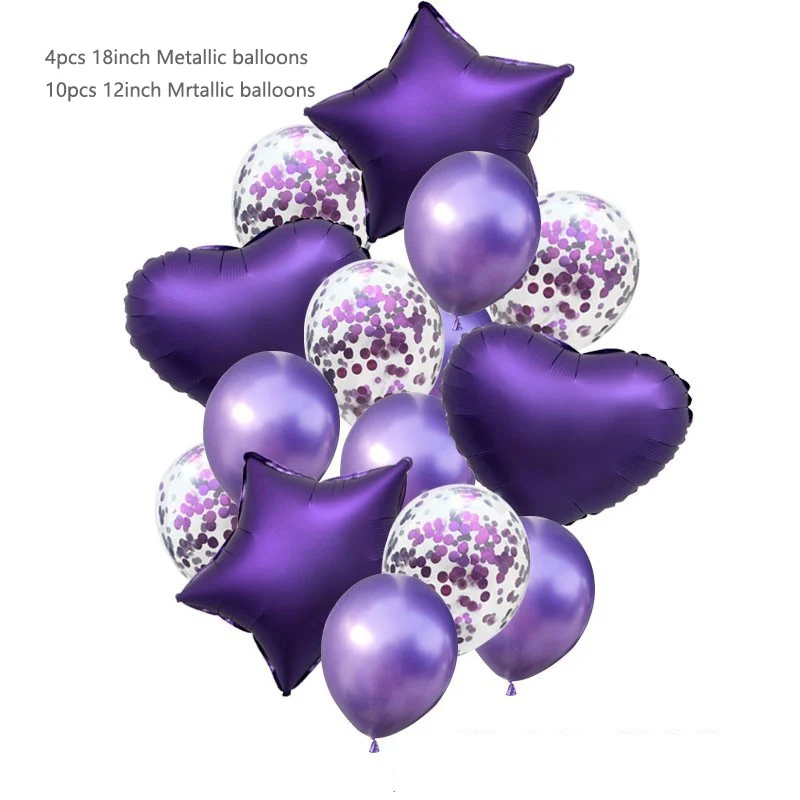 

Металлические конфетти шары DAWN 14 шт.