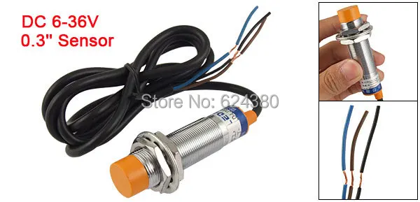 LJ18A3-8-Z/BX DC 6V - 36V 300mA 3-проводной тип NPN NO 8mm 0 3 ''детектор Цилиндрический