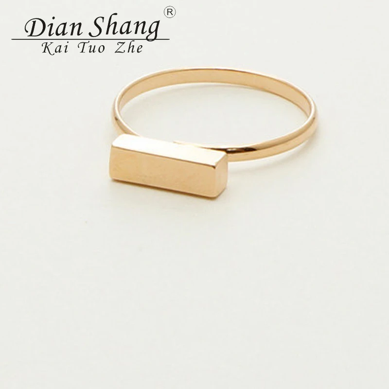 2017 New BFF Minimal Thin Cubic Bar Rings For Women Men's Boho Jewelry Stainless Steel Gold Silver Color Ring Friendship Gifts|bar ring|rings for
