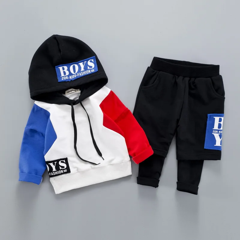 Baby Boys Clothing Set Sport Boy Clothes Tracksuit Letter BOYS Hooded Top Newborn Coat 1 2 3 4 Years |