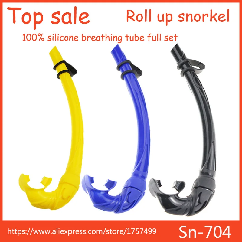 

Hot Sale All Silicone Wet Breathing Tube Full Silica Gel Foldable Snorkeling Mouthpiece Snorkel Free Diving Scuba Snorkelling