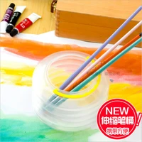 hot fashion foldable painting brushes holder cleaning case washing pen bucket painting tools