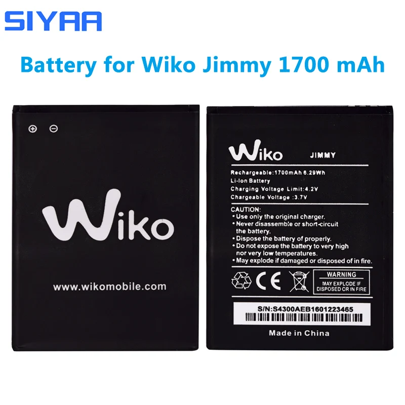 Оригинальный SIYAA телефон Батарея Jimmy для Wiko 1700 мАч высокой Ёмкость Замена