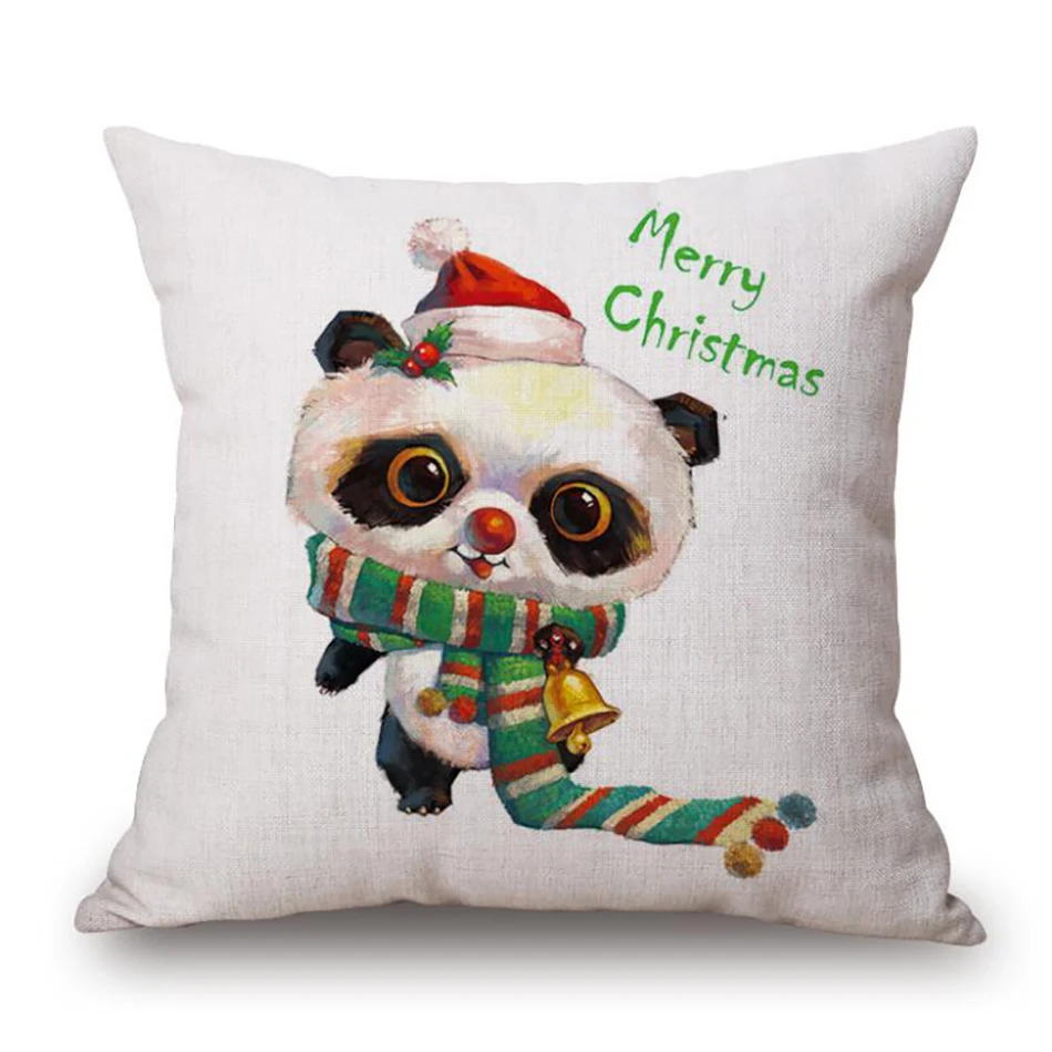 Новое поступление Милый хлопковый льняной чехол с пандой в мультяшном стиле