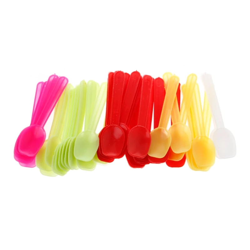 50 шт. пластиковые вечерние десертные ложки ложка для сервировки